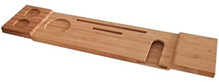 LHJDMHJ Plateau de Baignoire Spa Baignoire Caddy Organisateur Support Livre Vin Tablette Support Plateau de Baignoire inférieur Étagère de Pont
