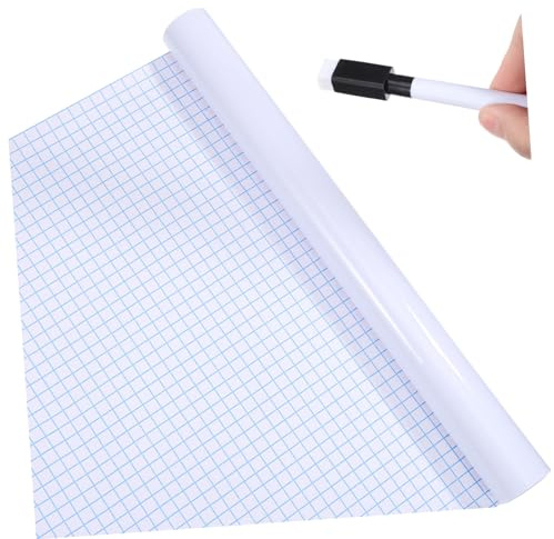 Uonlytech Tableau Blanc Support Adhésif Effaçable à Sec Rouleau Autocollant Mural en Plastique Cpp pour Enseignement et Brainstorming
