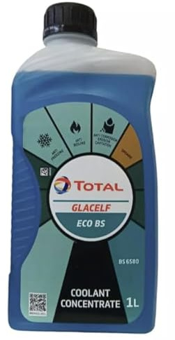 Total Glacelf Eco BS 2F – Liquido Antigelo Blu Concentrato 1L | Tecnologia OAT | Protezione Radiatore