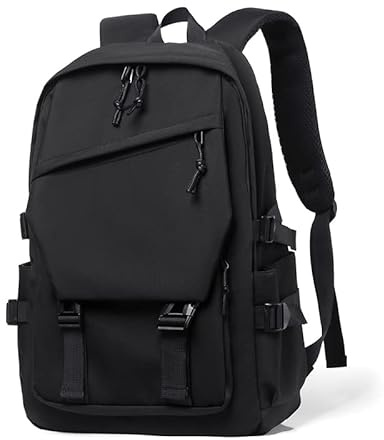 smallrun Mochilas Escolares Adolescente Mochilas Colegio Ligera Tipo Casual Mochila Ordenador Portátil Trabajo multiuso (NEGRO)