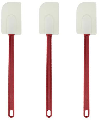Set di 3 spatole in silicone, 40 cm, resistenti al calore, antiaderenti, utensili da cucina per cucinare, cuocere e mescolare (taglia L)