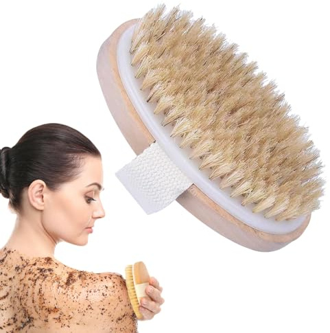 Pig Mane Sisal Bath Brush, Body Brush for Lymphatic Drainage, Exfoliating Bath Set, Suitable for Dogs, Cats, and Puppies