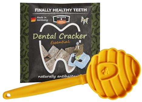 Qchefs Lick Stick & Zahnputz- Cracker Pferd - Cuidado dental antibacteriano como golosina contra el estrés y seguro en EMS- Hufrehe- PSSM