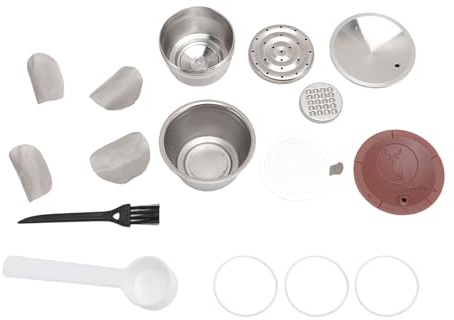 Stainless Steel Coffee Capsule Cup Reusable Refillable Coffee Pod With Silicone Lid Portable Multifunctional For Home Office Travel Durable Easy Clean Filter Design Includes