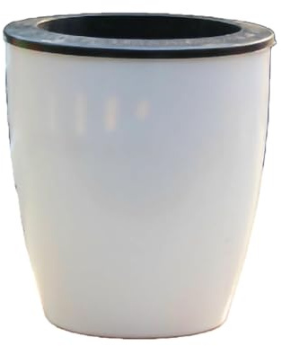 Riuulity Fioriera per Acqua Autoassorbente, Vaso da Fiori Rotondo con Corda di Cotone per Piantare Interni Ed Esterni Resina PP per Piante Verdi Piante Grasse Piccoli Vasi (Vaso M7)