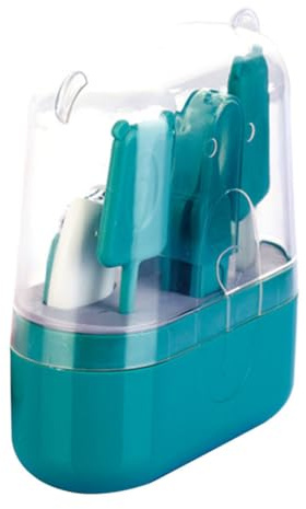 CHILDWEET Set de Uñas para Bebés Tijeras y Cortaúñas de Acero Inoxidable, Mango Cómodo y Estuche de Almacenamiento Verde, Adecuado para Recién Nacidos y Pequeños