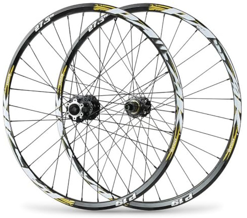 26/27,5/29 Tums Genomgående Axel MTB Hjulset Skivbroms Cykelhjul | Mountainbike Fram- Och Bakhjul Aluminiumlegering Fälg, För 7–12 Växlar Kassetter, 1,25-2,25 Däck