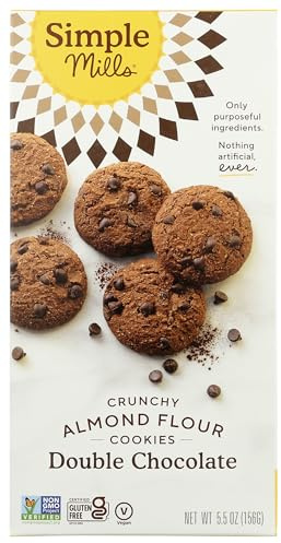Simple Mills Naturally Gluten Free Crunchy Cookies, Double Chocolate, 5.5 oz