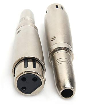 SiYear professioneller Mikrofon-Adapter/Converter mit 3-poligem XLR-Anschluss weiblich auf 6,35-mm-Klinke weiblich, Stereo-Audio-Anschluss, XLR auf 6,35-mm-Adapter (2er-Pack)