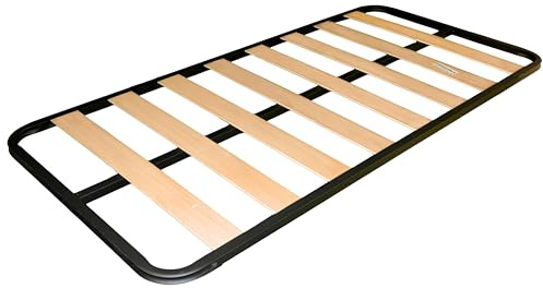 Miroytengo Somier 90x180 cm de Tubo acerado 30x30mm, Láminas de Chopo con Refuerzo Central y Pintura Metalizada (Sin Patas)