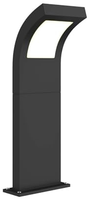 Arcchio LED LED-utomhuslampa 'Advik' (modern) i Svart av aluminium/grå zink (1 lamor, glödlampor ingår) - Väglampa, pollare, vägbelysning, sockellampa