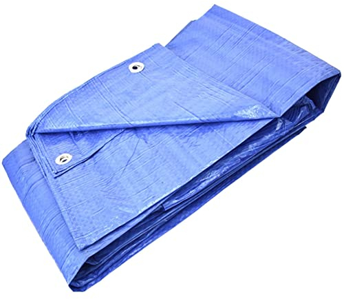GARDENIX Tarpaulin Waterproof Heavy Duty Tarp Sheet Cover, Blue 60 g/m² (1.5 m x 8 m) Garden Tarpaulin Sheet for Camping, Terrace - Waterproof, Weatherproof, UV Protection, Reinforced Eyelets