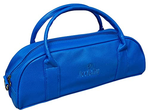 Acclaim Newport - Borsa da bowling a tre ciotole in pelle sintetica effetto pelle effetto prato verde, con divisori e tracolla (blu)