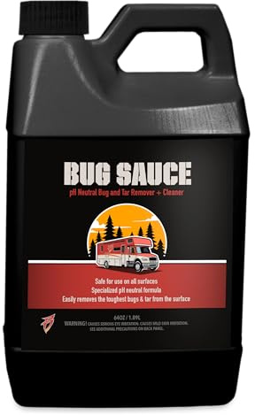 Bling Sauce Bug Sauce, pH Neutral Bug and Tar Remover Plus Cleaner for RVs, 64 oz.