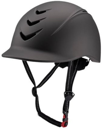 perfk Reithelm, Reithelm, leicht, atmungsaktiv, Reitbedarf, Starter-Reithelm, Pferdeausrüstung, DUNKELGRAU