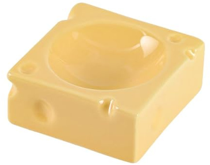 Ceramic Pet Hamster Food Water Bowl Cheese Shaped Hamster Food Bowl Easy to Clean Anti Flipping Small Animals Bowl for Dwarf Parrots Gerbil Chinchilla Hedgehog Rat