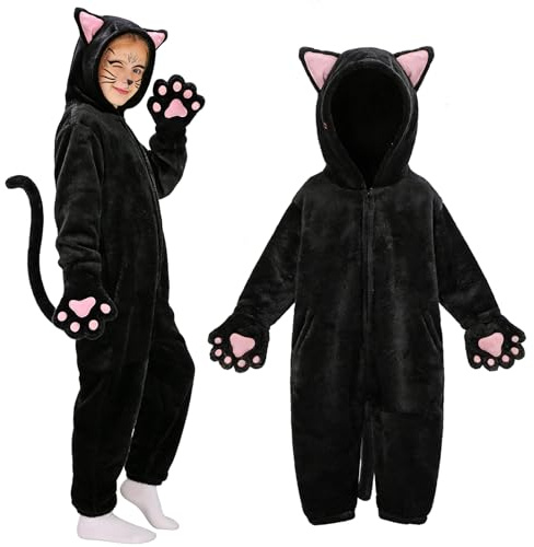 Beipegin djurkostym barn leopard katter kostym dalmatiner barn helkropp djur onesien karneval halloween maskeraddräkter