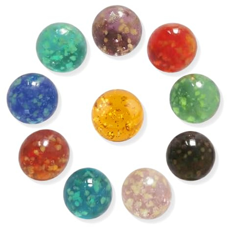 10 PCS Biglie di Vetro Colorate,Biglie di Vetro Per Bambini,Glass Marbles,Diametro 16 mm,Biglie di Fosforescenti,Biglie si Illuminano al Buio per Decorazioni Casa Giochi di Marmo Riempitivi di Vasi
