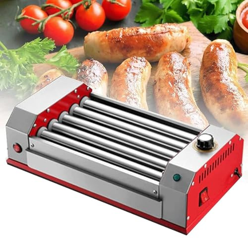 Macchina a rullo per hot dog, in acciaio inox, con controllo della temperatura da 0 a 250 ℃, facile da pulire per la cucina e la colazione a casa