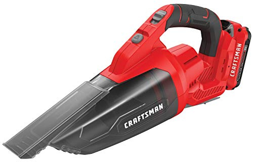 CRAFTSMAN V20 Cordless Hand Vacuum, 45 CFM, 2 Stage Filtration System with Filter, Battery and Charger Included (CMCVH001C1)