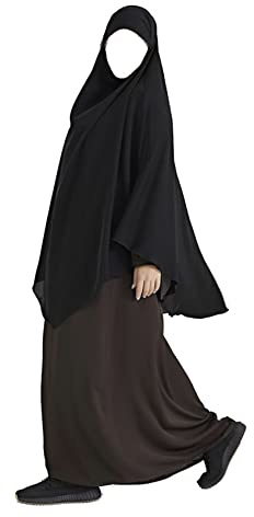 ADULTS BLACK EXTRA LONG MUSLIM PRAYER JERSEY HIJAB BURKHA MAKNA KHIMAR SCARF Womens Islamic Long Khimar, Ladies Soft Muslim Abaya Burqa Prayer Dress For Home, Madrassa, Umrah, Hajj, Ramadan, Eid, Gift