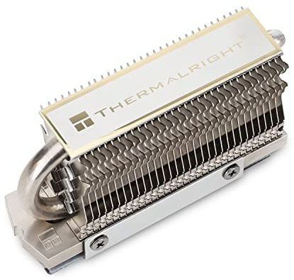 Thermalright HR-09 2280 SSD Heatsink, with Thermal Silicone Pad for M.2 SSD Hard Disk, Computer and PC, Contains a Heat Pipe, Double-Sided Heat Sink, Reflow Soldering Process