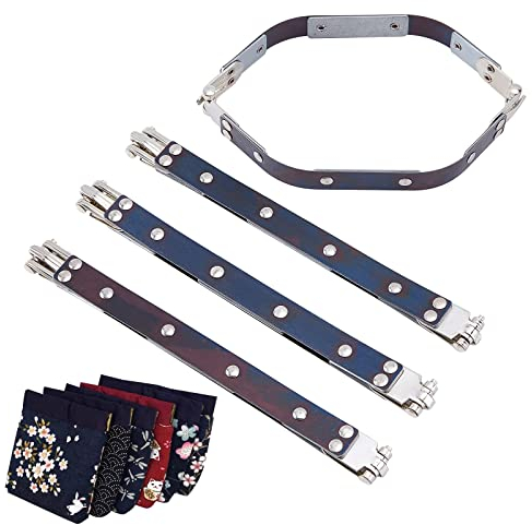 PH PandaHall 4pcs Cadre Flexible à Pince à Ressort Hexagone Baiser Fermoir Serrure Cadre de Sac à Main à Charnière, Fermoir Porte Monnaie Fermoir Flexible pour porte-monnaie DIY Wallet, Noir