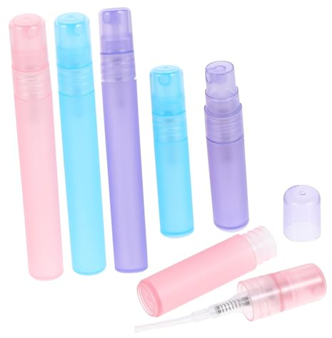 Mikinona 6pezzi Bottiglie Spray Colorate Per Viaggio Contenitori Ricaricabili Per Profumi e Tonici Facili Da Usare e Compatti Per Parrucchieri e Uso Quotidiano