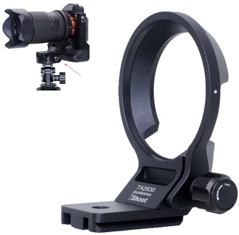 iShoot Lens Collar Tripod Mount Ring Compatible with Tamron 28-300mm F4-7.1 Di III VC VXD A074 E-Mount, Support Holder Bracket Quick Release Plate Compatible with Arca-Swiss Fit Clamp and Stabilizer