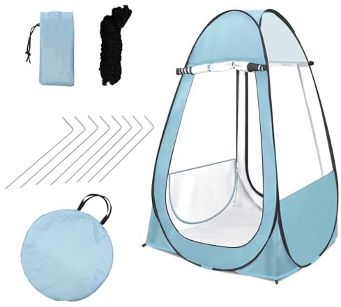 Portable Pop Up Campimg Tent, Clear Sport Tents Fishing -Instant Beach SunShelter Rainproof - Windproof Waterproof for Beach, Sports, Upgraded Thickness PVC- Easy Set Up 39L x 39W x 64H inch