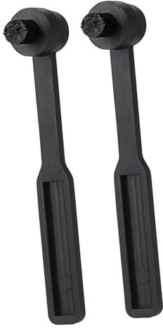 Levemolo 2 Pcs Stylus Cleaning Brushes Vinyl Record Player Needle Cleaning Brush Turntable Stylus Cleaner for Vinyl Records Dust Removal Black
