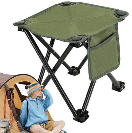 Tyinerc Vikbar utomhusstol - lätt picknicksits - ergonomisk sits med halkfritt stöd och bas för promenader, vandring, fiske och aktiviteter