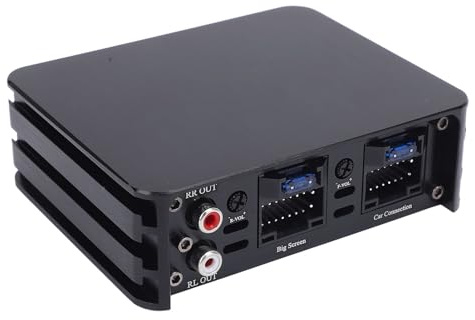 Luocute Förbättra Ljudkvaliteten 320W DSP -bilförstärkare, Klass AB ALUMINIUM Legeringsbilhögtalare Amp för Stor Skärm med Bilstereo Amp, Ljudprocessor (6 kanaler)