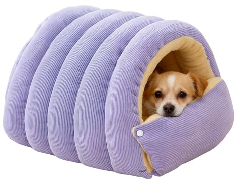 Uoqpty Casa cueva para gatos, cueva cerrada para mascotas, camas cálidas para dormir para perros, para gatitos pequeños, medianos y grandes, cachorros, interiores, sala de estar, jardín, patio