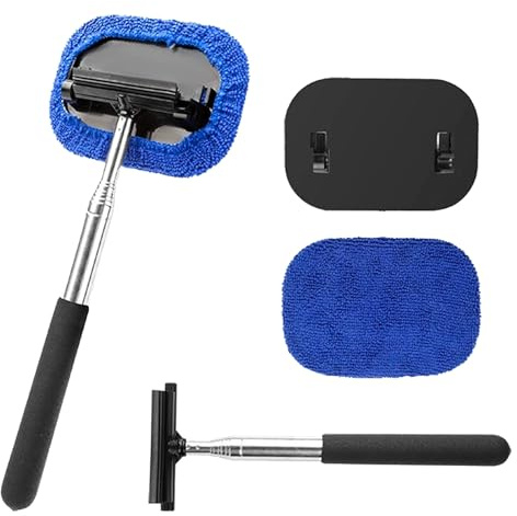 Car Interior Windscreen Cleaner Tool, Auto Glass Wiper Kit For Inside Window Cleaning
