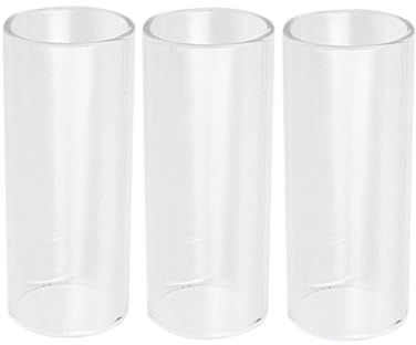OATIPHO 3pcs Glass Guitar Slide Medium Bottleneck with Smooth Gliding Surface and Crystal Sound 6.1x2.65x2.65cm Glass Slide for Acoustic and Electric Guitars