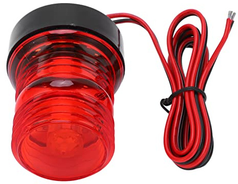 CHICIRIS Feu de Navigation à LED pour Bateau 360° Feu de Mouillage Rond Feu de Poupe Marin Feu Rouge Feu de Poupe de Bateau Feu de Mouillage de Bateau pour Voile DC 12V‑24V
