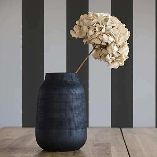 TADESSI Papier peint à rayures Pepe M1-No.74 - Papier peint non tissé - Noir et blanc - Pour salon, chambre à coucher, cuisine