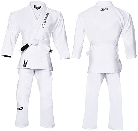 Starpro Evolve Bambini Gi Jiu Jitsu Premium Preshrunk - Molte Dimensioni e Colori - BJJ, Jujitsu, Juijitsu Light Junior