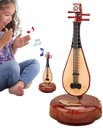 JINGAN musica Strumenti musicali | Modello violino in Miniatura per Artigianato Strumenti rotanti, Scatola Creativa Che non Richiede batteria per Decorazioni Ufficio