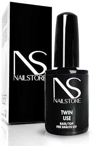 NAILSTORE - Twin Use Base e Top per Smalto Gel - smalto semipermanente - Gel Unghie - autolivellante - con dispersione 10ml