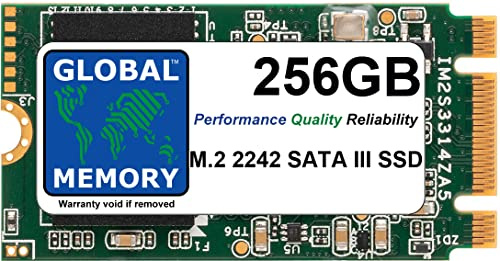GLOBAL MEMORY 256GB M.2 2242 NGFF SATA 3 WWAN SOLID STATE DRIVE (SSD) FOR LENOVO THINKPAD X240 X250 X270 T440 T440S T450 T450S T460P T470 T470S