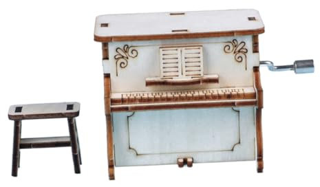 KOMBIUDA 1 Satz Material für Handklavier Instrumente Bausätze Musical Miniatur Bookshelf Decor bücherregal Dekoration musikdrehdose Musikspielzeug Spielzeugmodell hölzern