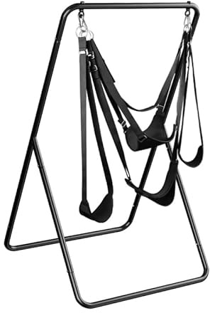 Sex Swing BDSM Bondage Sex Toys, Large Swing with Bracket Adjustable Swing with Stand Hanging Swing Adult Toys for Couple Stable and Sturdy, Easy to Install and Disassemble