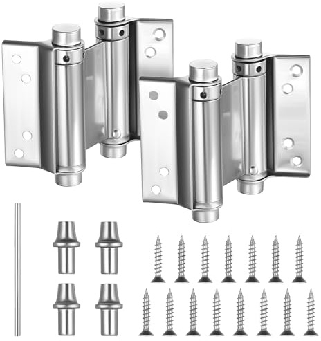 2 Pz Cerniere per Porte a Battente, Cerniera a Molla per Porta, 120 mm Cerniera Porta in Acciaio Inossidabile, Cerniere per carichi pesanti, porte a battente
