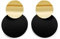 LILIE&WHITE Ohrringe – Trendige Statement-Ohrstecker für Damen, Schwarz und Gold, Moderner, Geometrischer Schmuck für Stilbewusste Frauen
