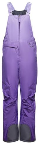 Arctix Kids Insulated Snow Bib Overalls, Purple Ombre, X-Large