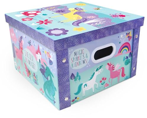 Robert Frederick Unicorns Collapsible Storage Box - Large