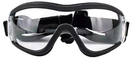 Hundebrille Sonnenbrille für Große Hunde Winddicht Hunde Motorradbrille transparente Einstellbar Schutzbrille Motorrad Hunde Brille für Gross/Mittel Hunde (Transparente)