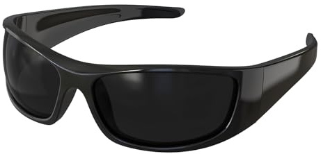 Bloomoak Supermörka linser svarta polariserade solglasögon | vira runt sportsolglasögon unisex | UV400 | CAT 4 | För fotofobi (känsliga ögon)